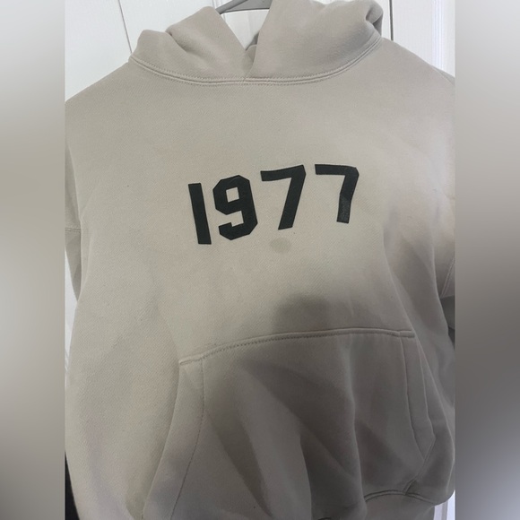 Essentials Fear of God 1977 Hoodie Tan Size 8 - Picture 3 of 5